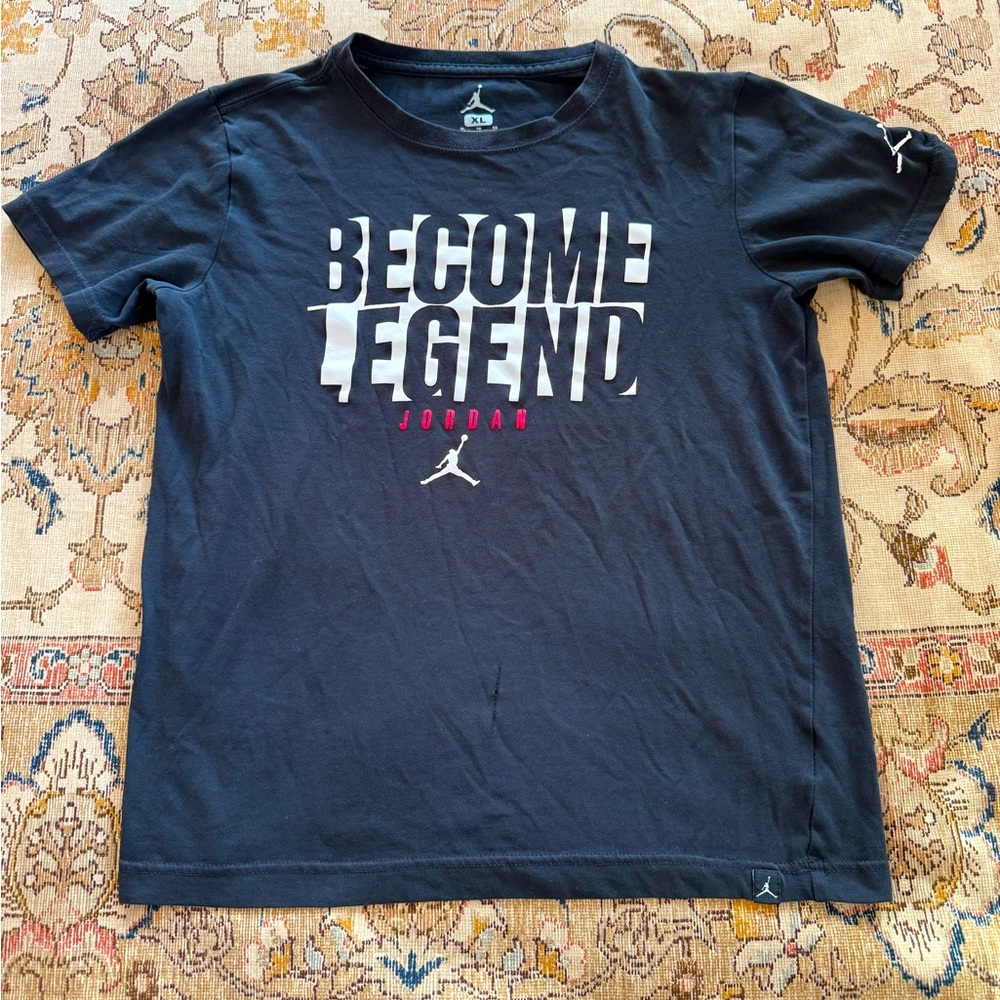 Jordan Black Tee with Bold Graphic